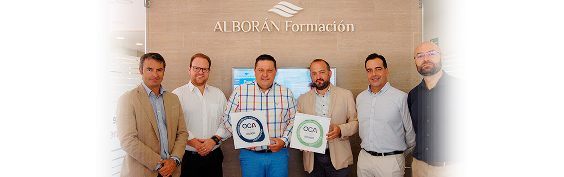 Recognition of the good work and growth of Alborán Formación.