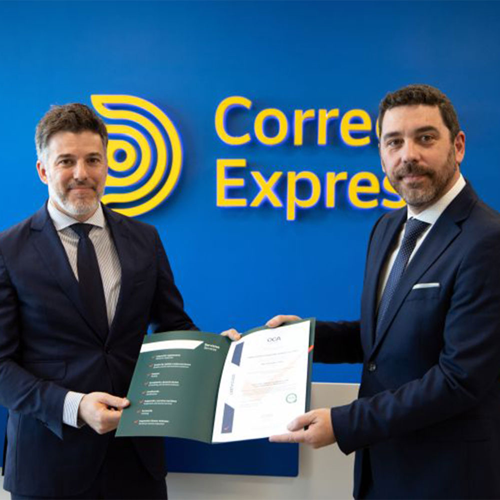 We certify the Verified Carbon Footprint of Correos Express