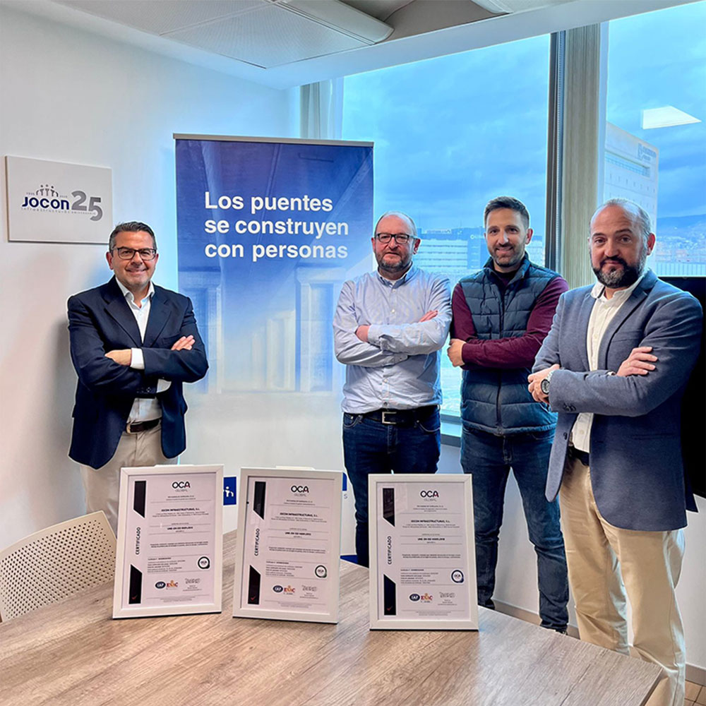 Jocon Infraestructuras renews its certificates with OCA Global