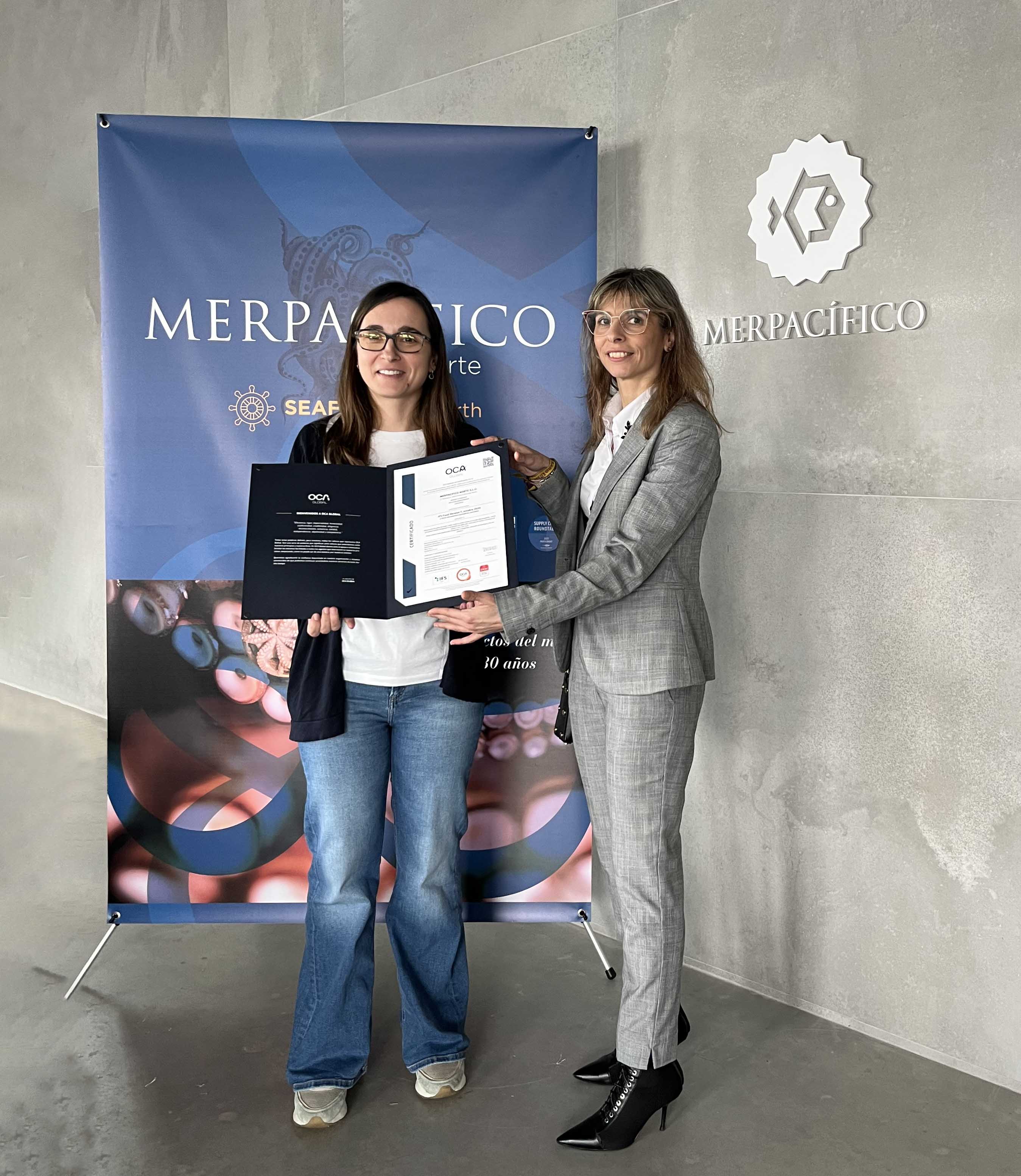 Merpacífico recibe el certificado IFS FOOD de OCA Global